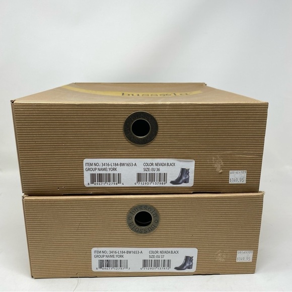 Bussola New York Nevada Black Leather Ankle Boots - Picture 8 of 8